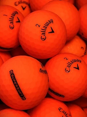 12 Near Mint AAAA Orange Callaway Supersoft Used Golf Balls - Image 1 of 3