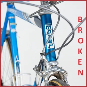 MOSER LEADER AX SHIMANO DURA ACE 7400 ROAD RACING BIKE STEEL CLINCHER VINTAGE - Picture 1 of 24