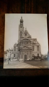 1920'S LARGE ANTIQUE PHOTOGRAPH - CHURCH ST ETIENNE DU MONT PARIS - X PHOT - Picture 1 of 6
