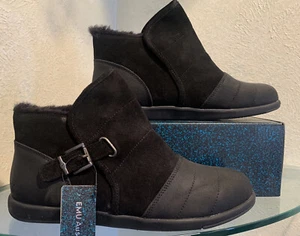 EMU Australia Bardo Women's Cow Suede Boot  in Black size 11 - Picture 1 of 4