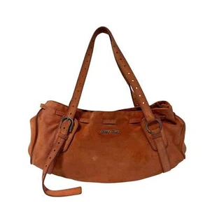 MIU MIU Archive Orange Suede Shoulder Bag - Picture 1 of 16