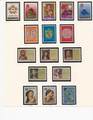 Vatican City Stamps 1970 #479-499 21 Stamps Mint NH - Image 1 of 4