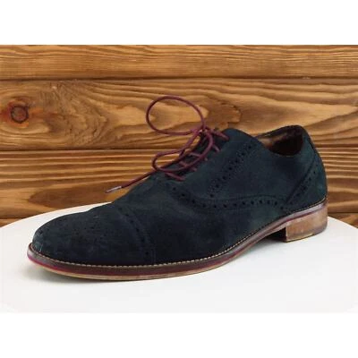 Johnston & Murphy Talla 10 Oxford Negro Gamuza Hombres Con Cordones Mediano (D, M) Foto 1 de 4