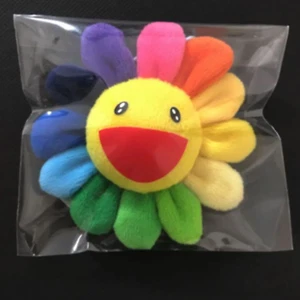 Takashi Murakami Kaikai Kiki Flowers Rainbow Key Chain Plush Batch Genuine japan - Picture 1 of 5