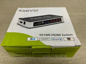 Interruptor HDMI KINIVO 501BN, caja abierta nueva/soporta 4K@ 30HZ. - Imagen 1 de 5