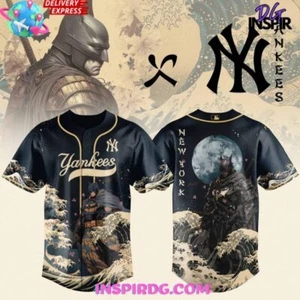 Yc Batman X New York Yankee Limited Edition Baseball Jersey - Picture 1 of 2