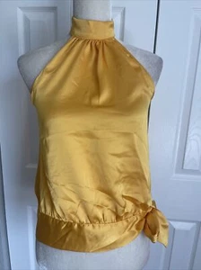 NEU RACHEL ZOE Damen Neckholder Bluse Top Shirt gelb Gr. XS - Bild 1 von 3