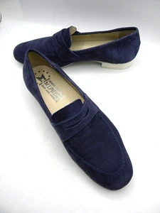 Mephisto Air Relax Azul Marino Nubuck Penny Loeafers Talla US 9 - Imagen 1 de 15