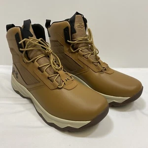 Under Armour Boots Men's 8.5 Lite Brown Tactical Leather High Top Stellar G2 6" - Picture 1 of 11