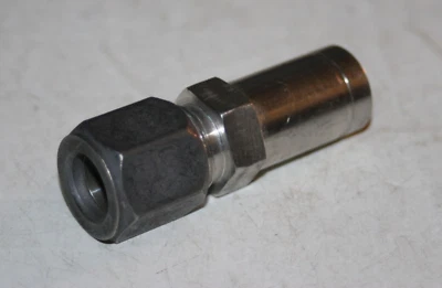 1/2 Tube Flareless x 3/4 Tube Stub 316ss Hydraulic Fitting Parker 12-8 TRBU-SS - Image 1 of 4
