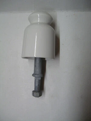 Rosenthal Porzellan Isolator mit Halterung Deutsche Bundesbahn Post E-Werk Oberl - Bild 1 von 2