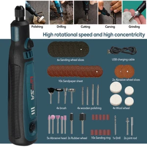 Electric Grinding Pen Kits Rotary Drill Grinder Cordless USB Engraving Tools - Picture 1 of 19