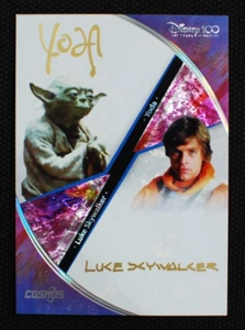 🌟 YODA / LUKE SKYWALKER - 2023 Cosmos Disney 100 Star Wars Dual SIGNATURE /25 - Picture 1 of 3