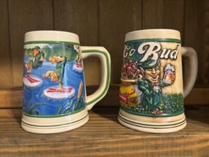 BUDWEISER ST. PATRICK'S DAY ERIN GO BUD 1992 & LEAPIN LEPRACHAUNS 2000 - Picture 1 of 4