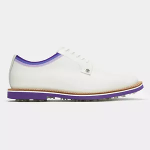 New Mens G/FORE GALLIVANTER PEBBLE GOLF SHOE GMF000006-SNO WHITE / PURPLE - Picture 1 of 8