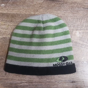 Mossy Oak Beanie Green Gray Hat Skull Cap Adult Size Hat - Picture 1 of 4