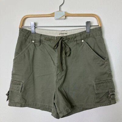 Pantalones Cortos St. John's Bay Para Mujer 8P Verde Oliva Cintura Alta Cordón Carga Senderismo Foto 1 de 4