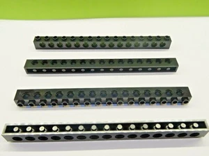 4x - LEGO Black Technic, Brick 1 x 16 with Holes (3703) new - Picture 1 of 1