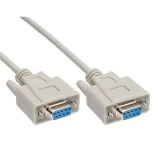 Serielles Kabel SubD 9 Buchse auf SubD 9 Buchse 1,8m Kabel 9-polig - Bild 1 von 1