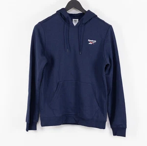 Reebok Men Identity Fleece Pullover Hoodie Navy Size S - Picture 1 of 6