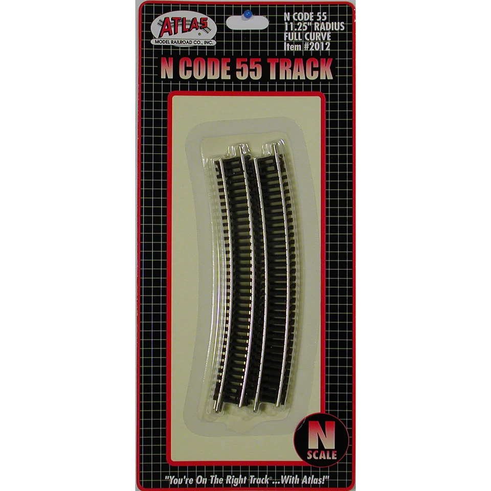 Atlas 2012 N Code 55 11.25" radius curve 6/pkg - Image 1 of 1
