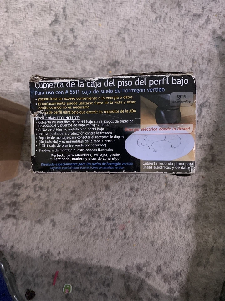 @ Cubierta de caja de piso de bajo perfil Raco 6299 para usar con piso de concreto vertido #5511 Foto 1 de 1