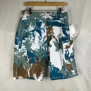 Oakley Board Shorts Mens 30 Blue White Floral Hawaiian Surfwear Beach BNWT - Picture 1 of 12