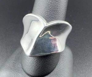 RLM STUDIO ROBERT LEE MORRIS STERLING SILVER 925 "FORGIVE" HEART RING SZ 10 - Picture 1 of 7