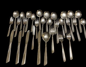 Posate Vintage 30 Pezzi Giappone Acciaio Inox Floreale Patter - Foto 1 di 23