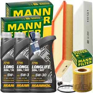 MAN INSPECTION PACKAGE + 3L MANNOL 504 5W-30 OIL suitable for VW POLO 9N ŠKODA FABIA