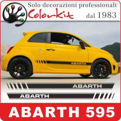 Coppia fasce adesive Abarth 595 per Fiat 500- By Colorkit - 000760