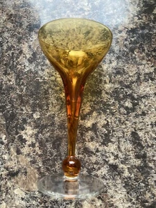 Wine Sherry Vintage Amber Glass 1930s -40s Drinks Glassware Single Collectable - Picture 1 of 2