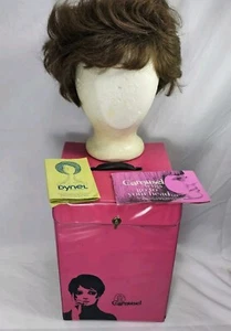 Vintage 60er Perücken Aufbewahrungsbox Box von Carousel Mod GoGo Twiggy mit Perücke - Bild 1 von 24