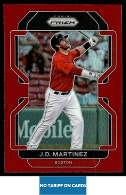 2022 Panini Prizm RED J.D. Martinez Boston Red Sox #123 - Image 1 of 2