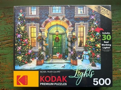 Kodak Christmas Facade 500 Pc Jigsaw Puzzle, Brand New-Sealed Box! - Image 1 of 3