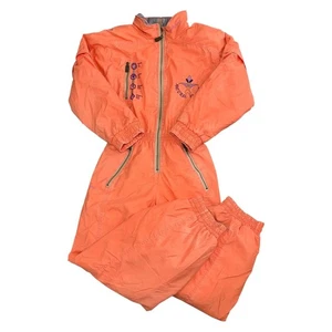 Vintage Ski Suit One Piece 90s Retro Winter Snow Orange Womens Large - Picture 1 of 4