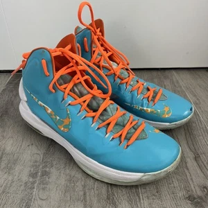 Nike Men’s KD 5 Easter Limited Edition Size 11 Blue And Orange Mid Top - Picture 1 of 11