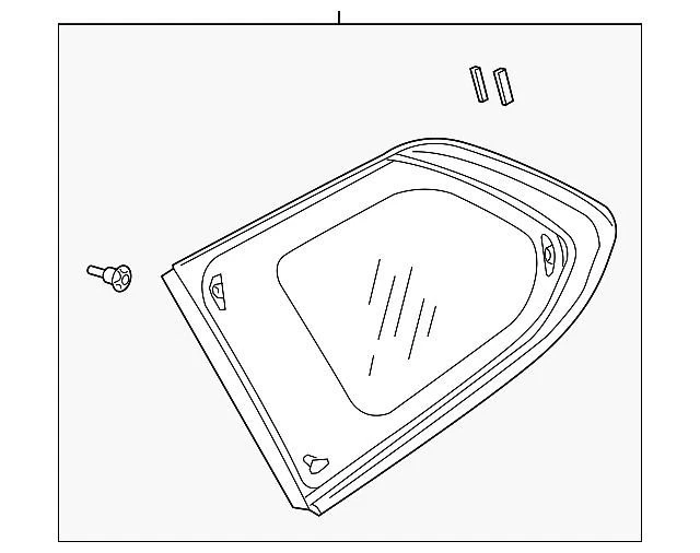 Cuarto de vidrio izquierdo lado del conductor cromado Mitsubishi Outlander 14-21 OEM 6121A909 Foto 1 de 1