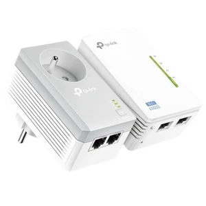 Tp-Link Kit de repetidor Wi-Fi N300 con adaptador Powerline de 600 Mbps, Blanco - Photo 1/3