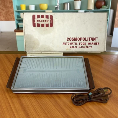 Calentador de alimentos automático vintage Salton Cosmopolitan Hot Plate H-110 caja original funcionando Foto 1 de 4