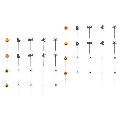  2 PCS Cupcake Toppers Halloween Party Supplies Lightweight Picks Decorative for - Image 1 of 4