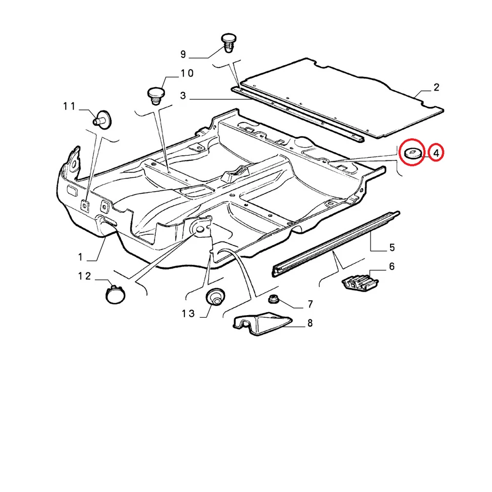 FIXING CAP CARPETS Fiat Cinquecento - Seicento ORIGINAL 7709380 - Image 1 of 1