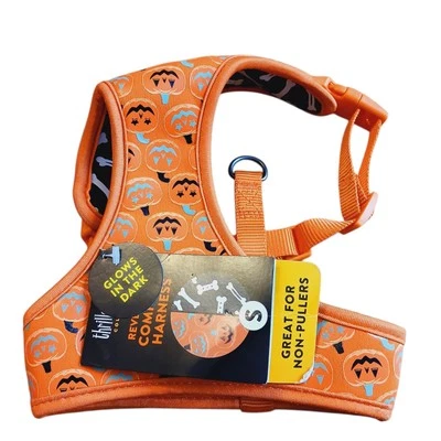 Thrills & Chills Pumpkin Reversible Glow in the Dark Dog Harness Small NWT - Image 1 of 3