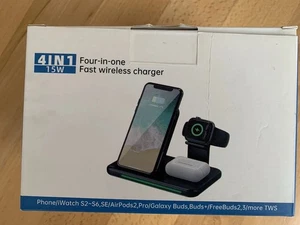 Kabellose Ladestation für Handys 4 In1 Wireless Charging Station , Neu/unbenutzt - Bild 1 von 8