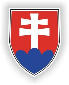 Pegatina escudo de armas Eslovaquia/calcomanías de vinilo impermeables gráficos - Imagen 1 de 1