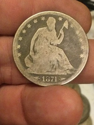 1874 Seated Liberty Half Dollar - Image 1 of 2