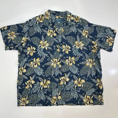 Camisa Hawaiana De Colección Gary’s Island Dick’s Last Resort Iolani Floral Azul Para Hombre’s 2XL Foto 1 de 4