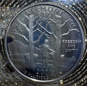2001 S Proof State Quarter Vermont - Picture 1 of 2