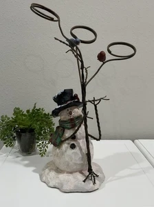 Portafoto vintage nuove imprese creative resina pupazzo di neve uccellino statuina filo card - Foto 1 di 8
