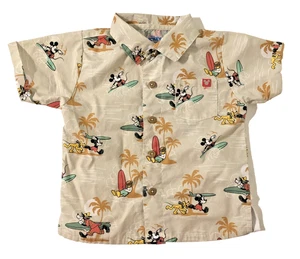 Camisa abotonada de surf hawaiana para niños pequeños Disney Mickey and Friends talla 18M - Imagen 1 de 5